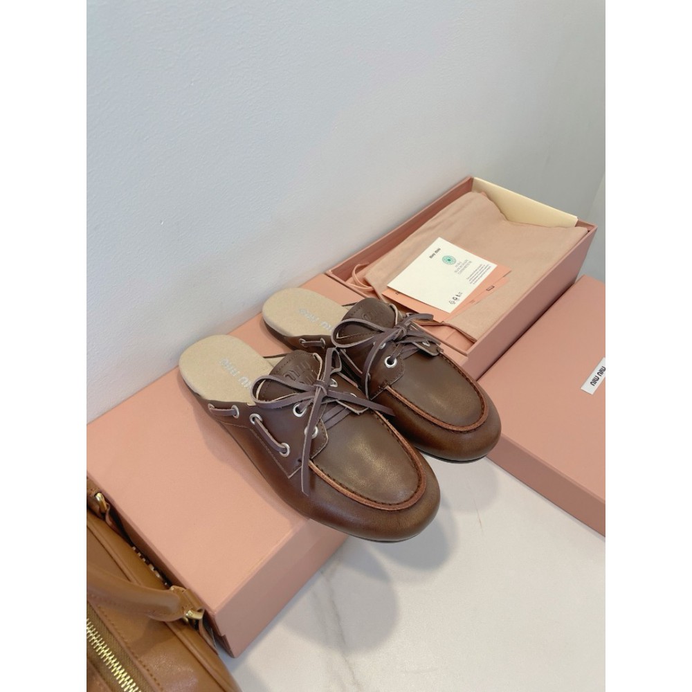Miu Miu boat mules lace up 35-42 Shoes