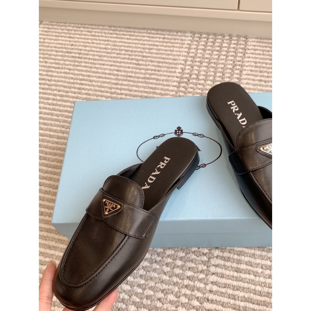 Prada half slipper leather  Shoes