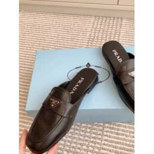 Prada half slipper leather  Shoes