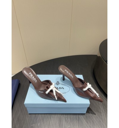 Prada slingback pumps with cord details 35-42 8.5cm