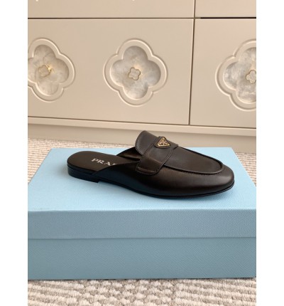 Prada half slipper leather 