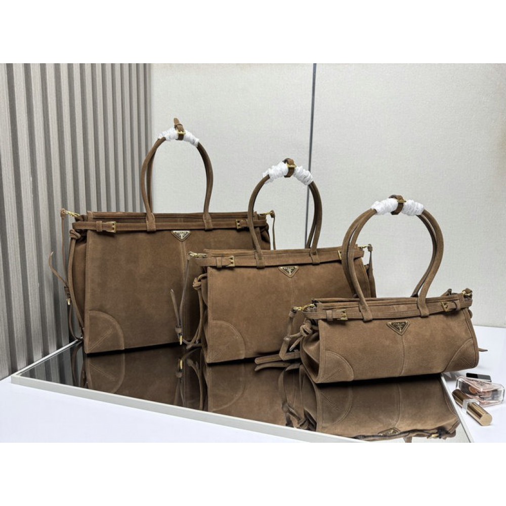 Prada Bonnie suede cinnamon bag  Bags