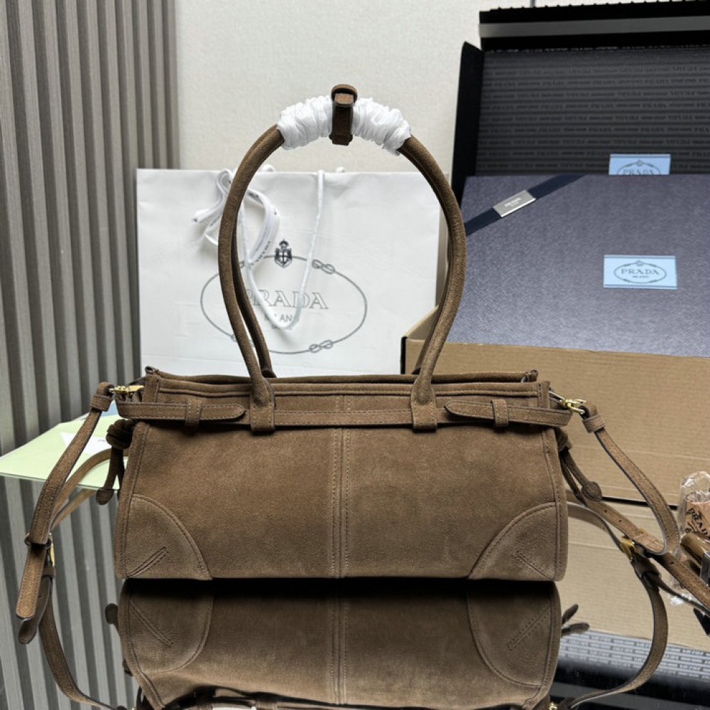 Prada Bonnie suede cinnamon bag  Bags