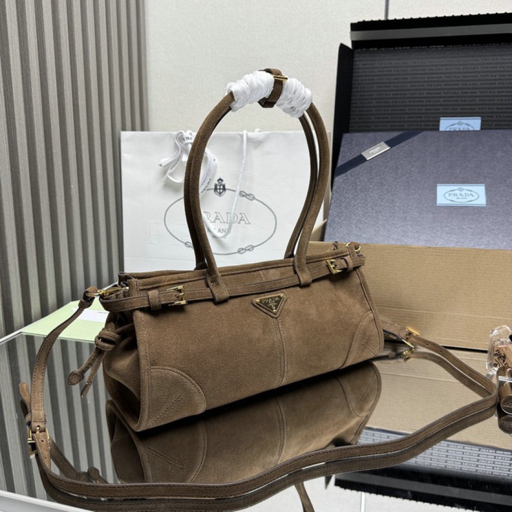 Prada Bonnie suede cinnamon bag  Bags