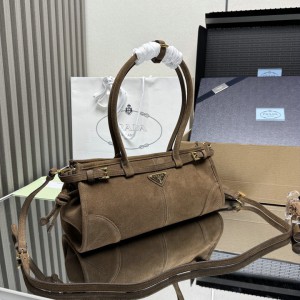 Prada Bonnie suede cinnamon bag  Bags