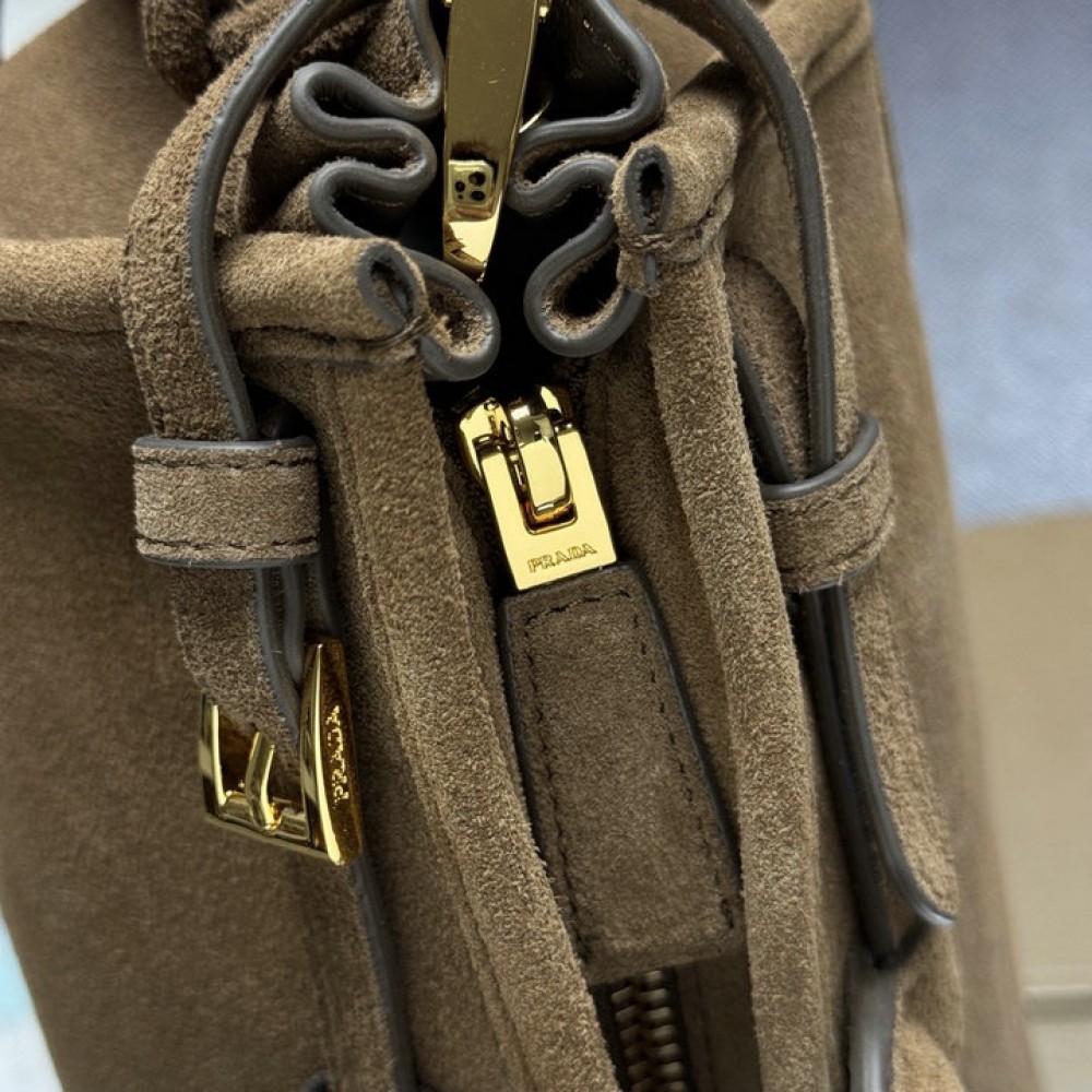 Prada Bonnie suede cinnamon bag  Bags