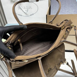 Prada Bonnie suede cinnamon bag  Bags