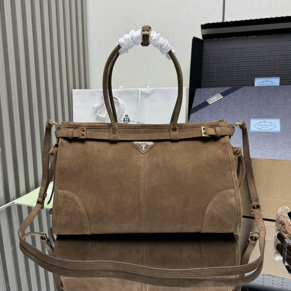 Prada Bonnie suede cinnamon bag  Bags
