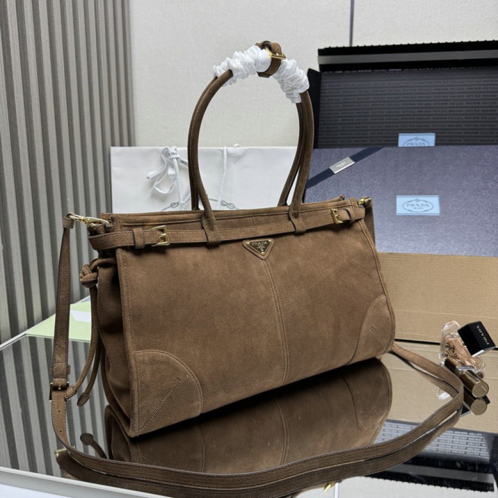 Prada Bonnie suede cinnamon bag  Bags