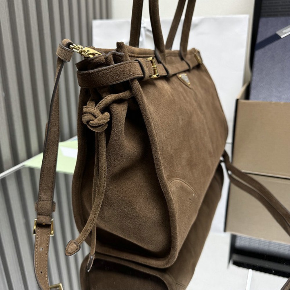 Prada Bonnie suede cinnamon bag  Bags