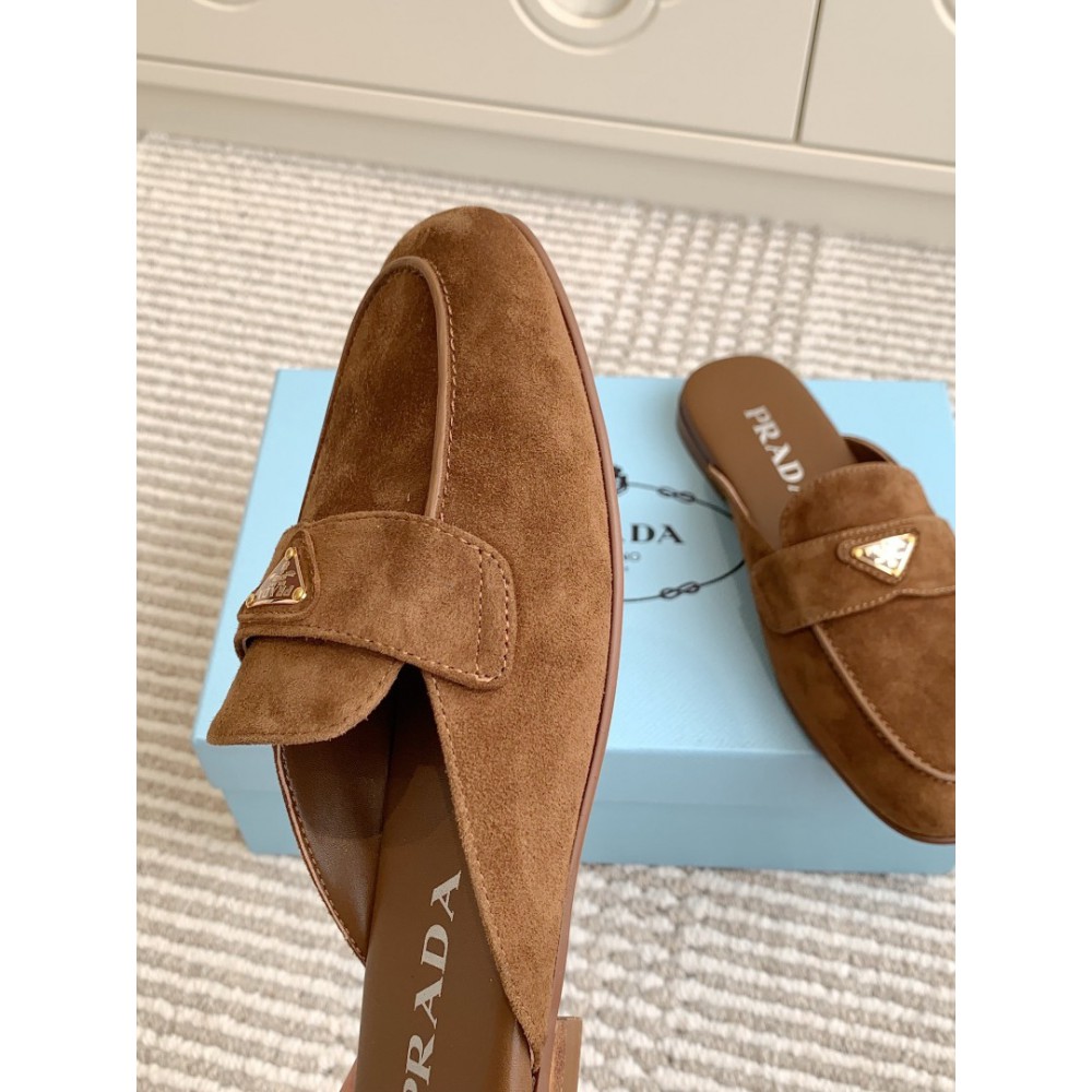 Prada half slipper leather  Shoes