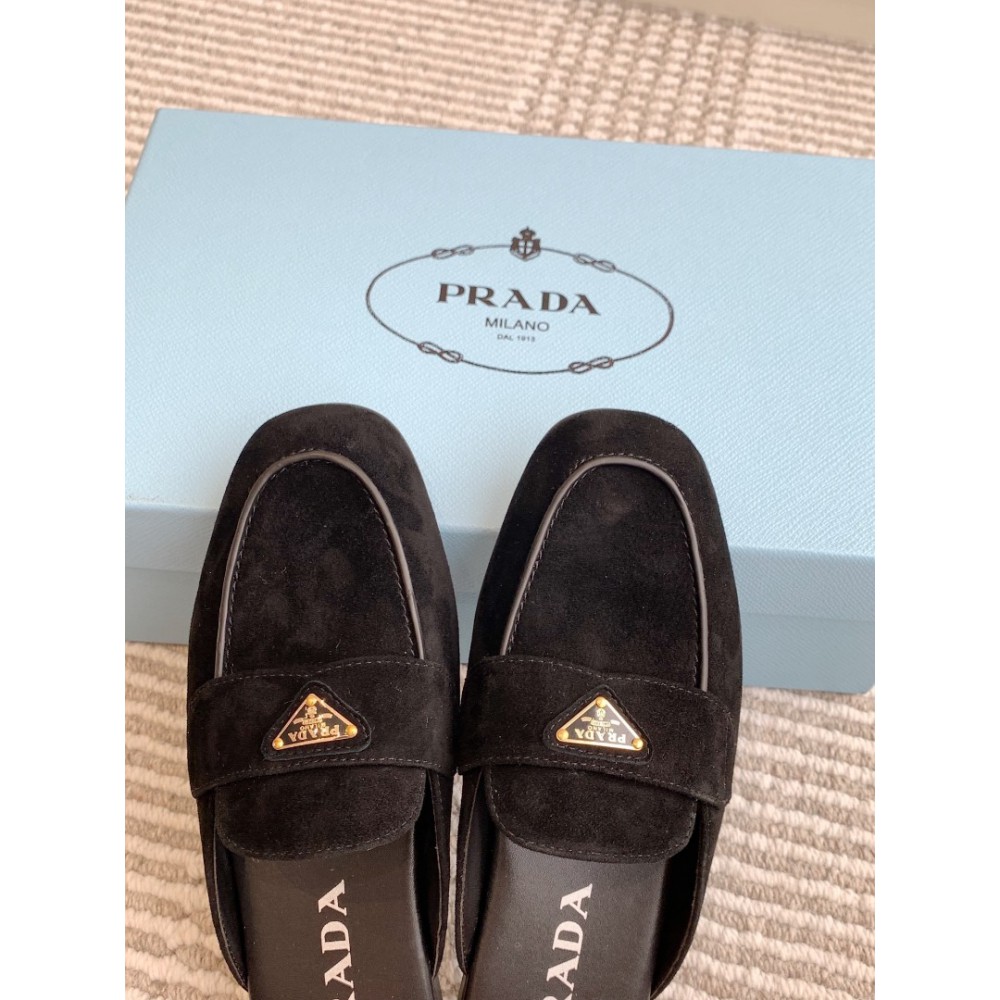 Prada half slipper leather  Shoes