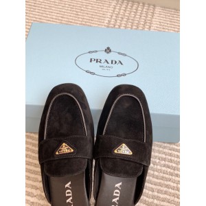 Prada half slipper leather  Shoes