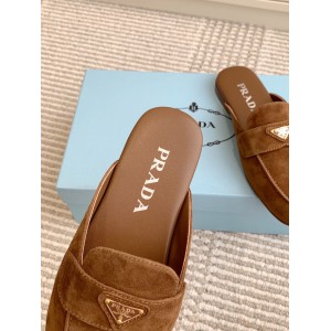 Prada half slipper leather  Shoes