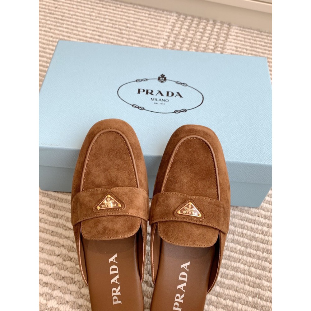Prada half slipper leather  Shoes