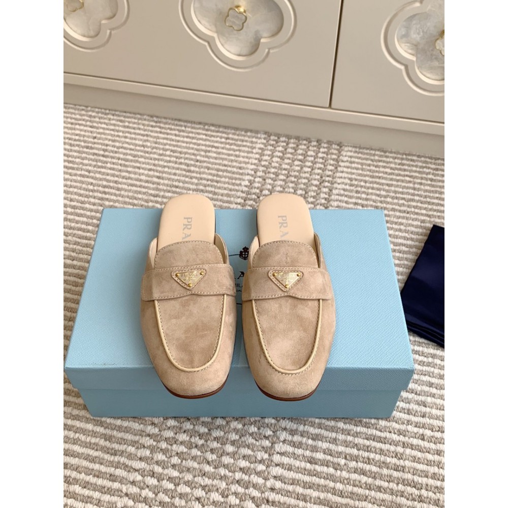 Prada half slipper leather  Shoes