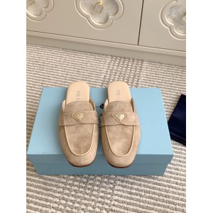 Prada half slipper leather  Shoes