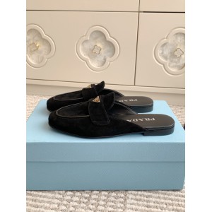 Prada half slipper leather  Shoes