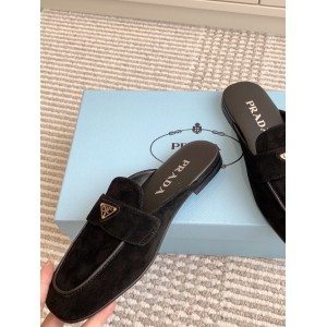 Prada half slipper leather  Shoes