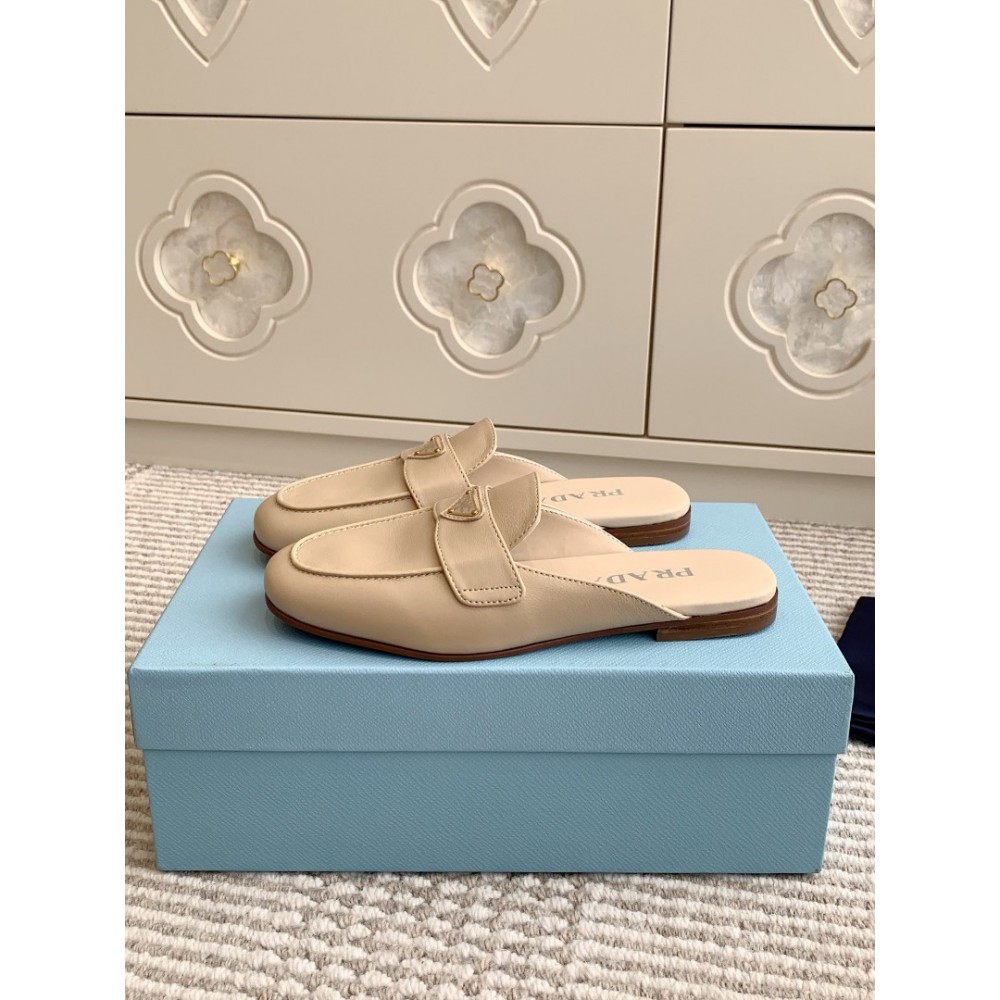 Prada half slipper leather  Shoes