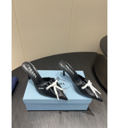 Prada slingback pumps with cord details 35-42 8.5cm