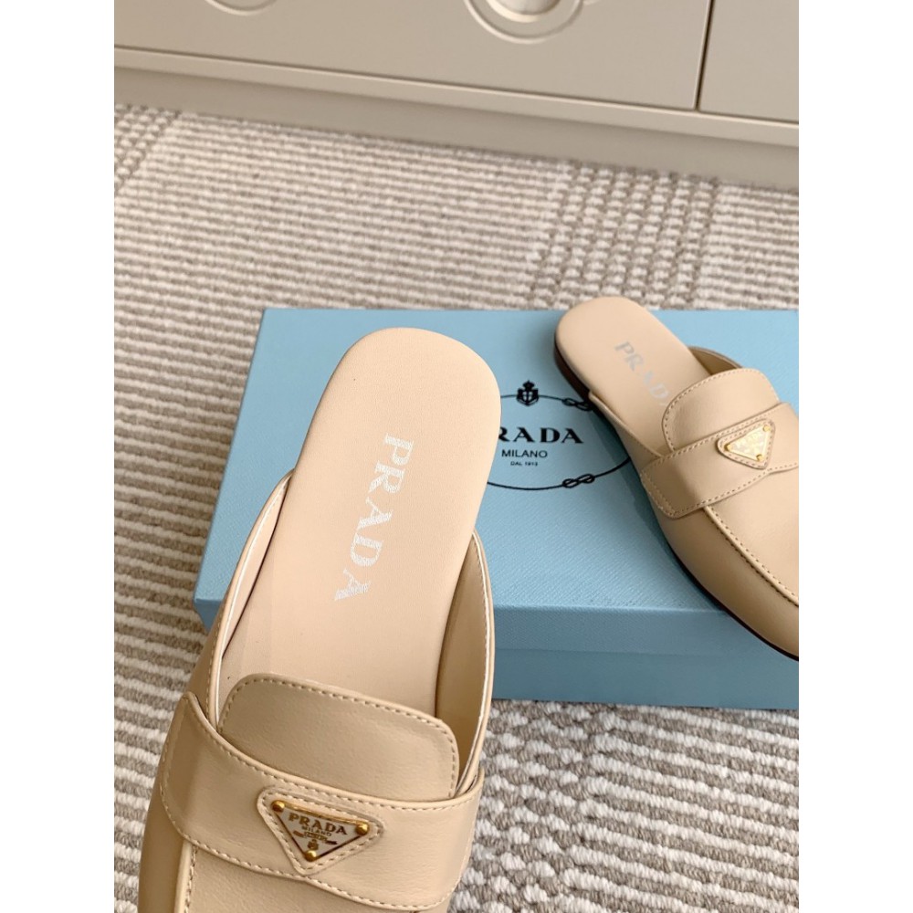 Prada half slipper leather  Shoes