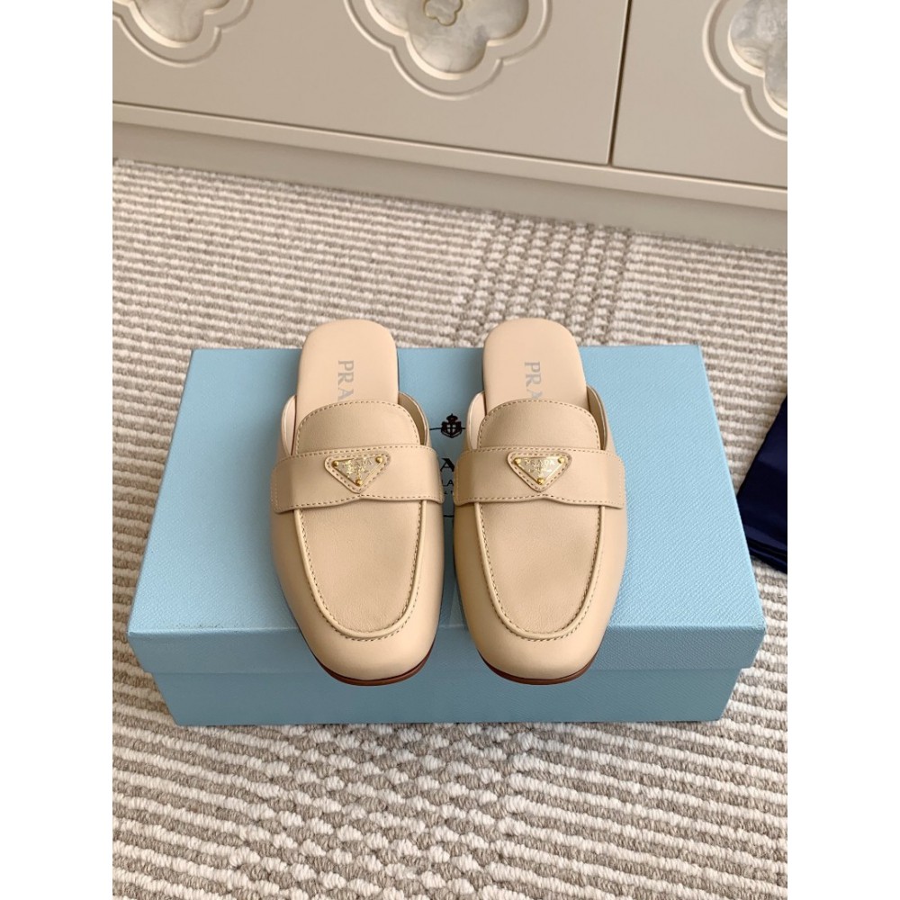 Prada half slipper leather  Shoes