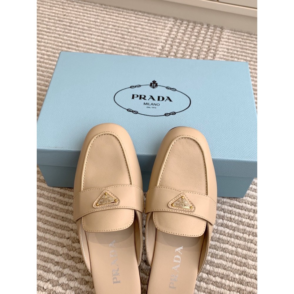 Prada half slipper leather  Shoes