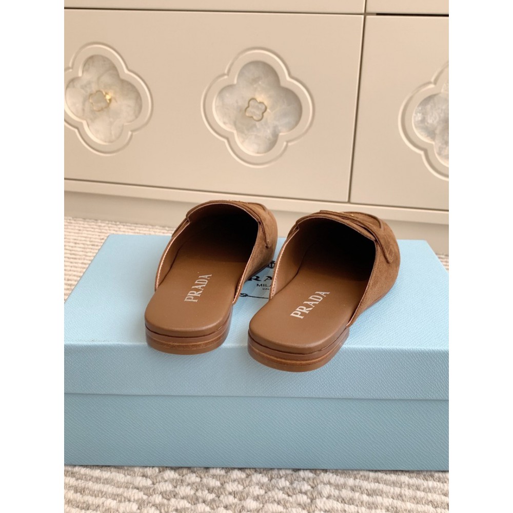 Prada half slipper leather  Shoes