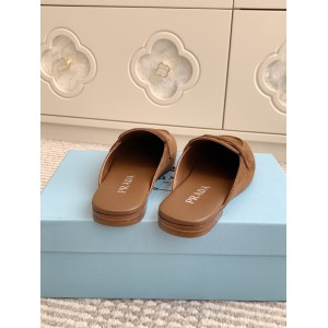 Prada half slipper leather  Shoes