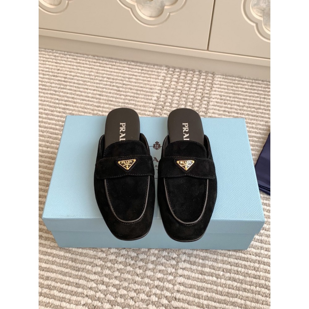 Prada half slipper leather  Shoes