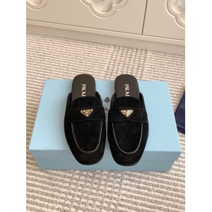 Prada half slipper leather  Shoes