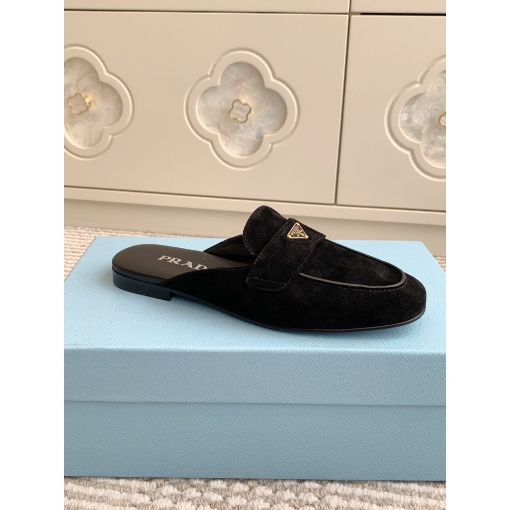 Prada half slipper leather  Shoes
