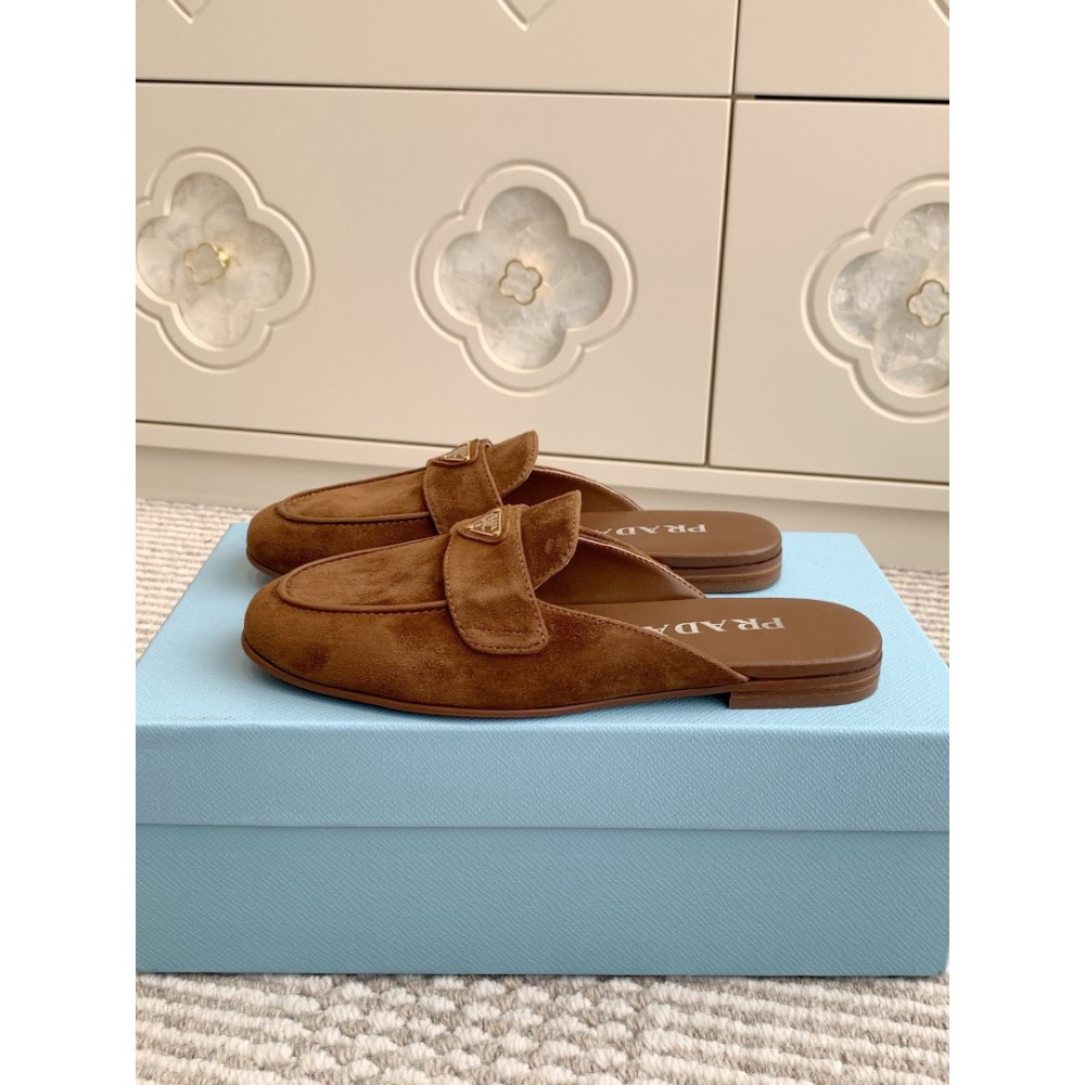 Prada half slipper leather  Shoes