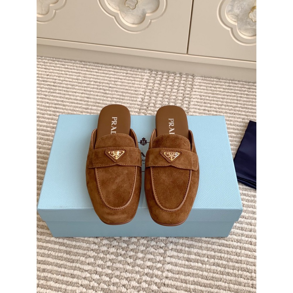 Prada half slipper leather  Shoes