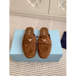 Prada half slipper leather  Shoes