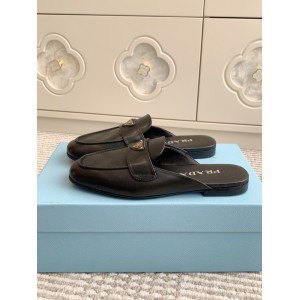 Prada half slipper leather  Shoes