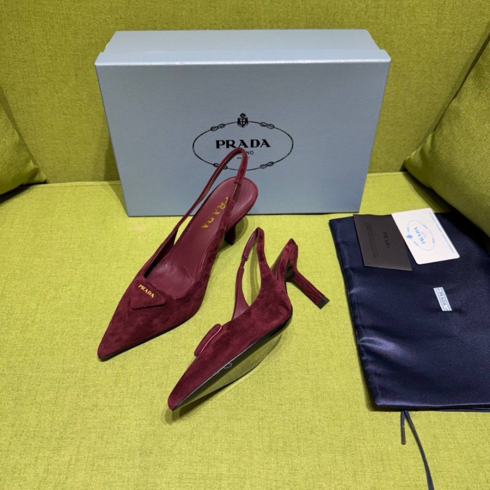 Prada slingback pumps suede 35-42 8.5cm Shoes