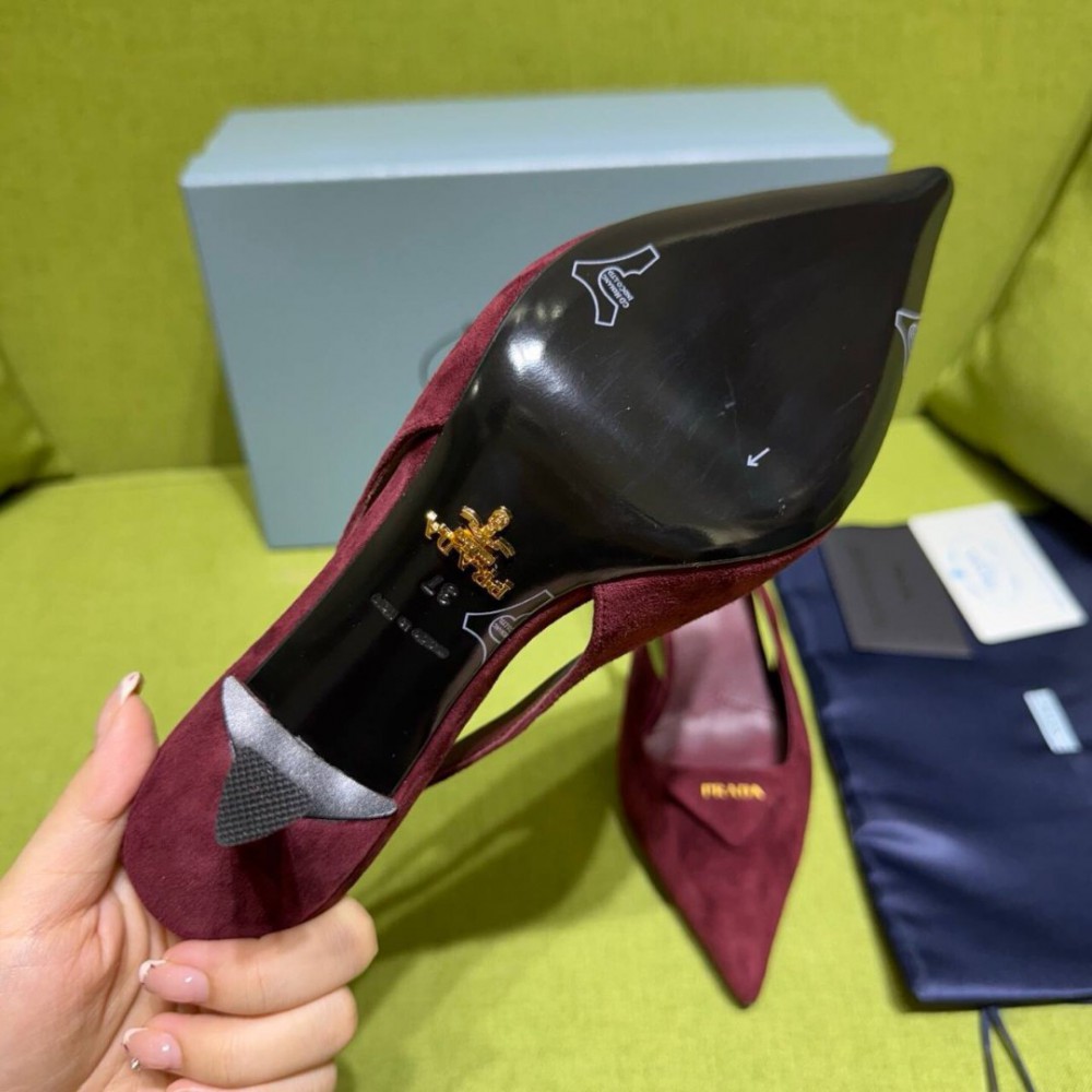 Prada slingback pumps suede 35-42 8.5cm Shoes