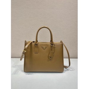 Prada White Small Galleria Saffiano Leather Bag 24.5x16.5x11cm Bags