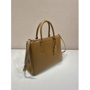 Prada White Small Galleria Saffiano Leather Bag 24.5x16.5x11cm Bags