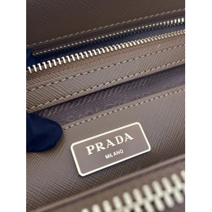 Prada White Small Galleria Saffiano Leather Bag 24.5x16.5x11cm Bags