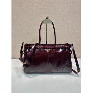 Prada large Bonnie leather handbag 38x24x12cm Bags