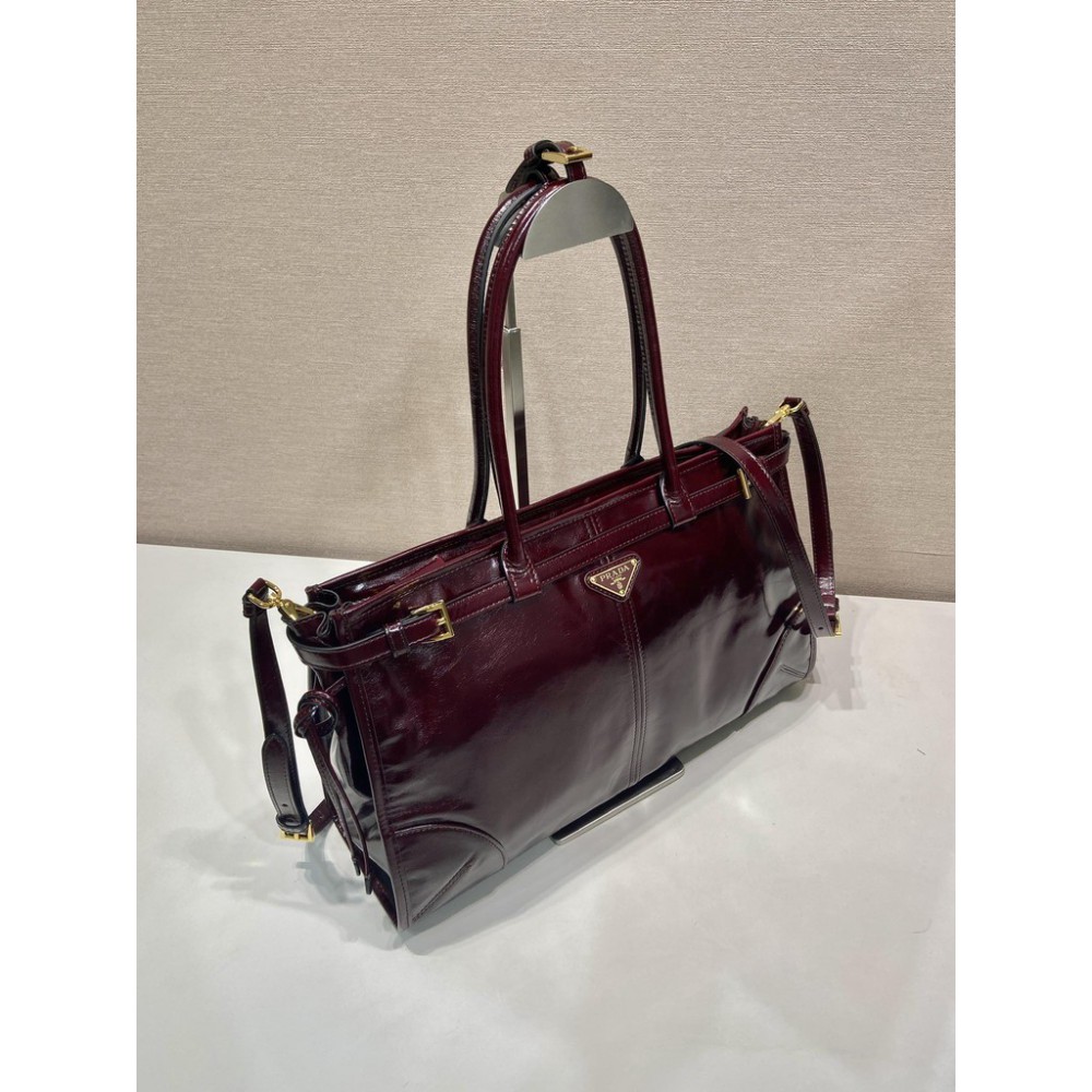 Prada large Bonnie leather handbag 38x24x12cm Bags