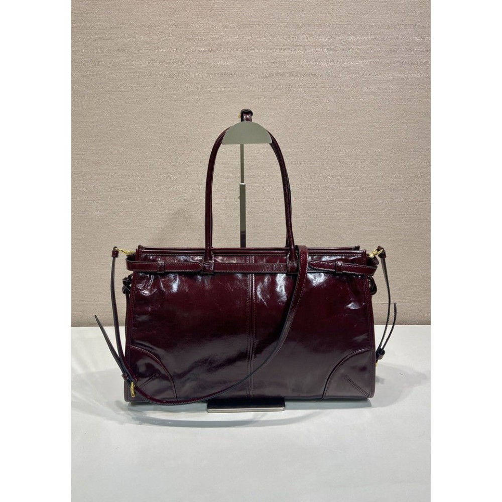 Prada large Bonnie leather handbag 38x24x12cm Bags