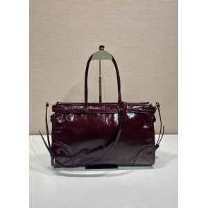 Prada large Bonnie leather handbag 38x24x12cm Bags