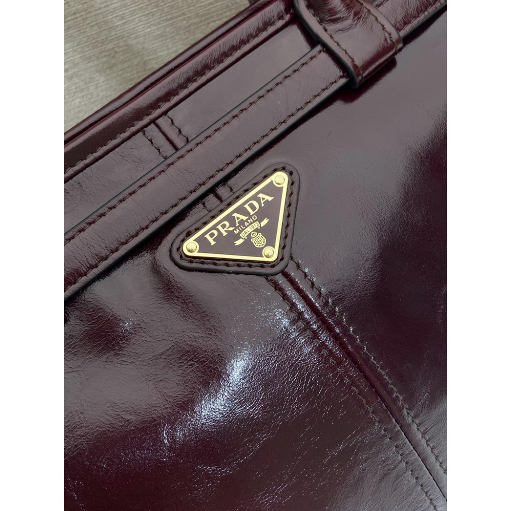 Prada large Bonnie leather handbag 38x24x12cm Bags