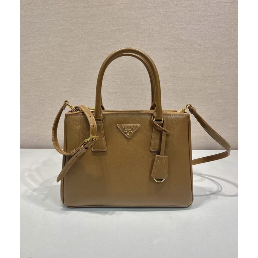 Prada White Small Galleria Saffiano Leather Bag 24.5x16.5x11cm Bags