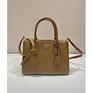 Prada White Small Galleria Saffiano Leather Bag 24.5x16.5x11cm Bags