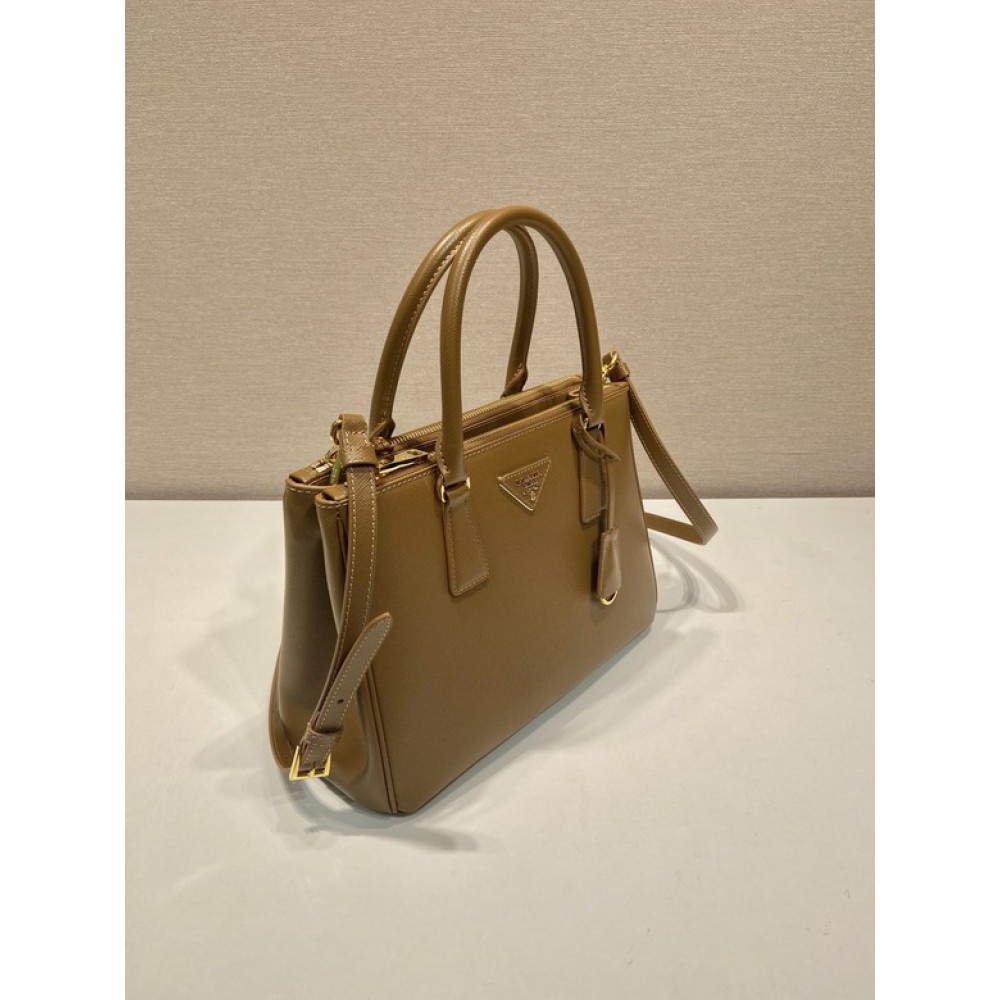 Prada White Small Galleria Saffiano Leather Bag 24.5x16.5x11cm Bags